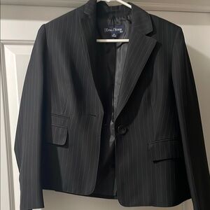 Evan Picone Black Pinstripe Blazer